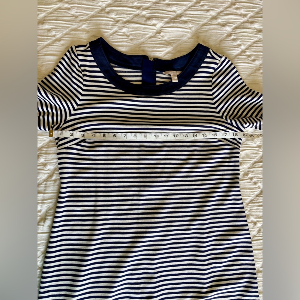 BANANA REPUBLIC WOMENS STRIPE SCOOP NECK SHORT SLEEVE DRESS -- 14 - Picture 8 of 9